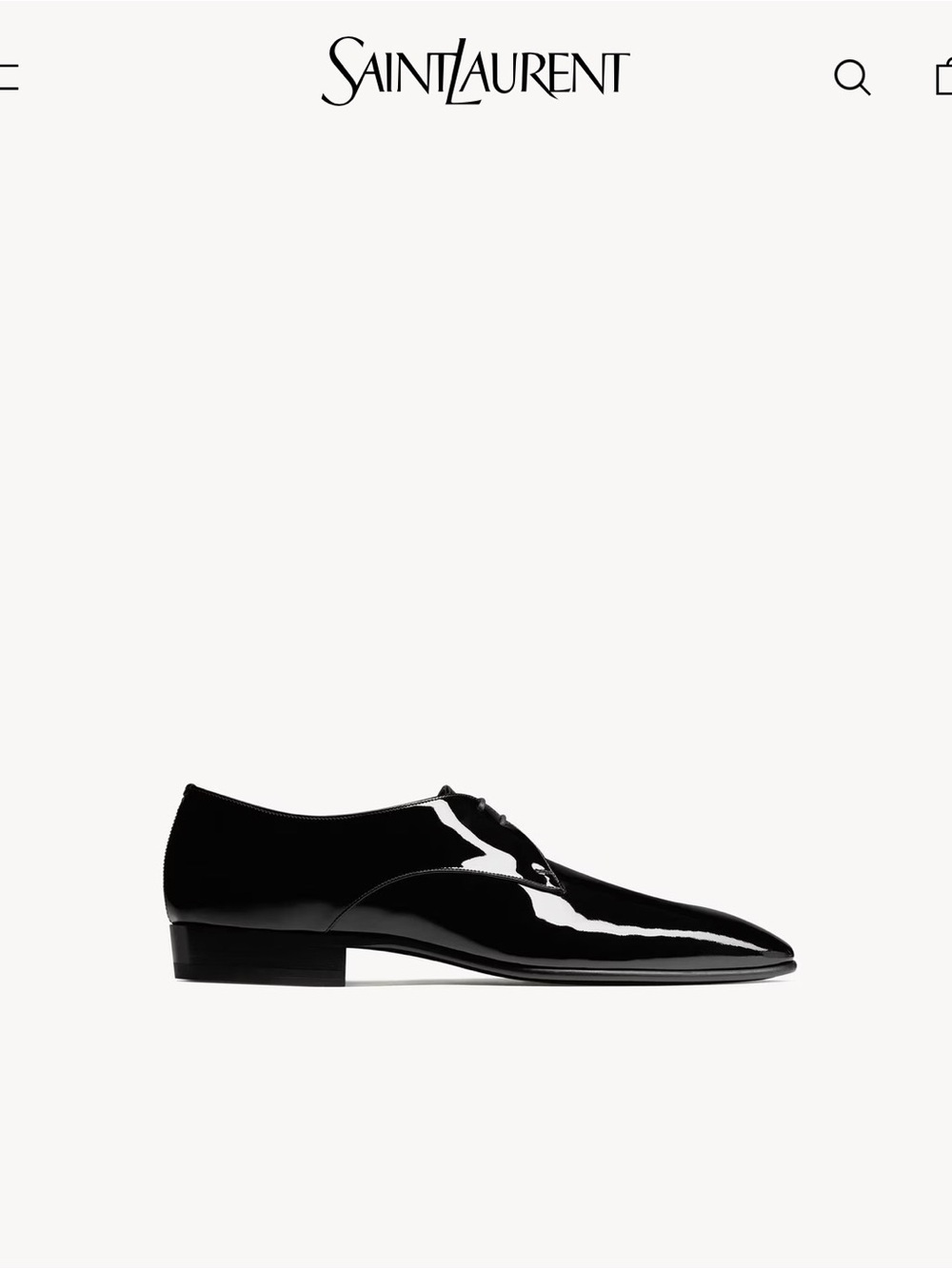 ♥️Saint Laurent GABRIEL DERBIES IN PATENT LEATHER
BLACK